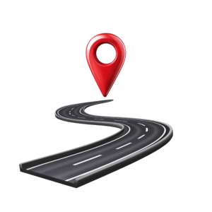 vecteezy red location pin marker over a winding road illustration for 74532739